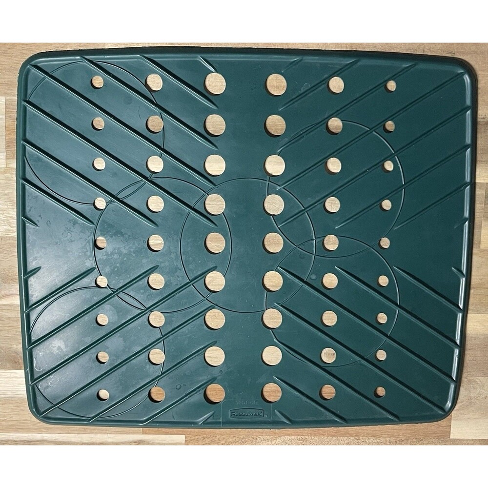 Vintage Rubbermaid Dish Sink Mat 1291-65 Flexible Hunter Green